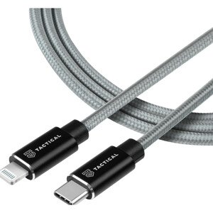 Tactical Fast Rope Aramid Cable USB-C/Lightning MFI 2m šedý