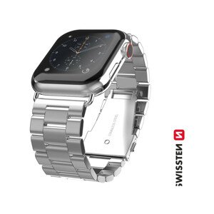 SWISSTEN kovový řemínek Pro Apple Watch 38-40 mm stříbrný