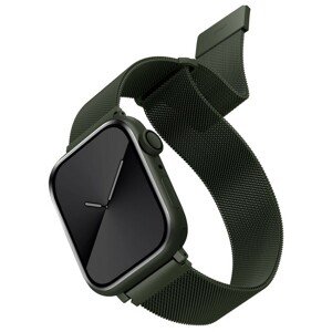 UNIQ Dante ocelový řemínek Apple Watch 49/45/44/42mm Hunter zelený