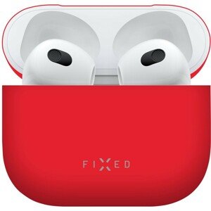 FIXED Silky ultratenké silikonové pouzdro Apple Airpods 3 červené