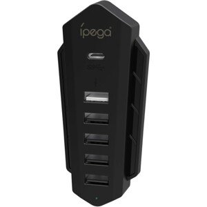 iPega P5036 USB/USB-C HUB pro PS5 (6v1) černý
