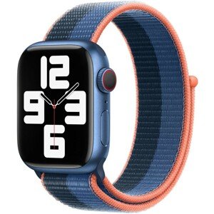 Apple Watch provlékací sportovní řemínek 41mm ledňáčkově/hlubokomořsky modrý