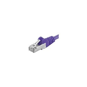 Premiumcord Patch kabel CAT 6a S-FTP RJ45-RJ45 AWG 26/7 10m fialový