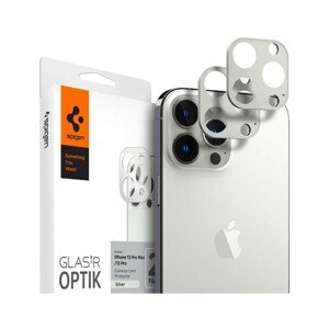 Spigen tR Optik 2 Pack tvrzené sklo na fotoaparát iPhone 13 Pro/Max stříbrné