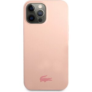 Lacoste Liquid Silicone Glossy Printing Logo Kryt pro iPhone 13 Pro Max Pink