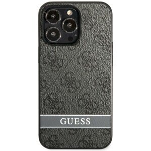 Guess PU 4G Stripe kryt iPhone 13 Pro šedý