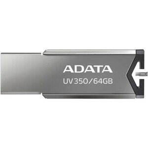 ADATA Flash Disk 64GB UV350 USB 3.2 , kovový šedá