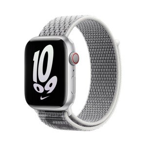 Apple Watch 49/45/44/42mm sněhobílý/černý Nike provlékací sportovní řemínek