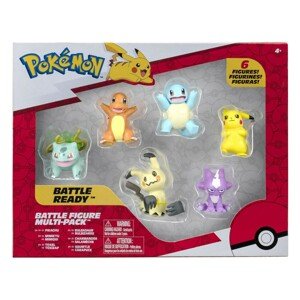 Set figurek (6ks) - Pokémon: Pikachu, Squirtle, Charmander, Bulbasaur, Sirfetch'd, Toxel