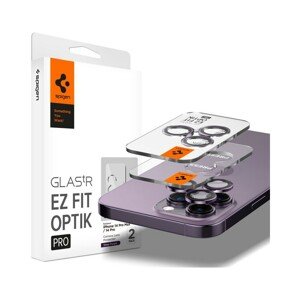 Spigen Glass EZ Fit Optik Pro 2 Pack tvrzené sklo na fotoaparát iPhone 14 Pro/iPhone 14 Pro Max fial