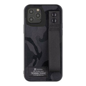 Tactical Camo Troop Drag Strap Kryt pro Apple iPhone 12/12 Pro černý