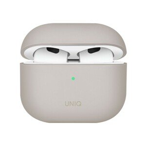 UNIQ Lino Hybrid Liquid silikonové pouzdro AirPods 2021 béžové