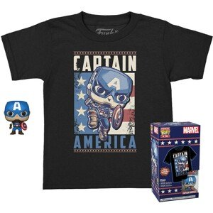 Funko Pocket POP! & Tee: Marvel Captain America dětské S