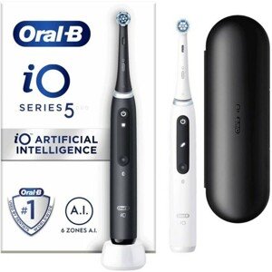 Oral-B iO Series 5 Matt Black+Quite White DUO Pack elektrický zubní kartáček