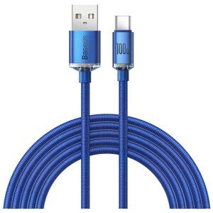 Baseus Crystal Shine Series kabel USB-A/USB-C (100W) 2m modrý