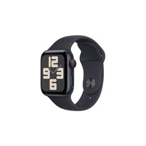 Apple Watch SE (2023) Cellular 40mm sportovní silikonový řemínek temně inkoustový M/L