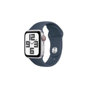 Apple Watch SE (2023) Cellular 40mm sportovní silikonový řemínek bouřkově modrý M/L