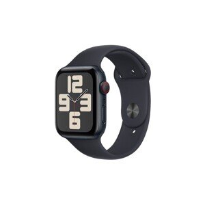 Apple Watch SE (2023) Cellular 44mm sportovní silikonový řemínek temně inkoustový S/M