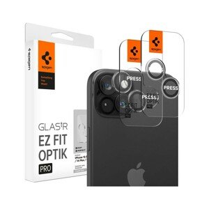 Spigen Glass tR EZ Fit Optik Pro 2 Pack tvrzené sklo na fotoaparát iPhone 15/15 Plus 14/14 Plus čiré
