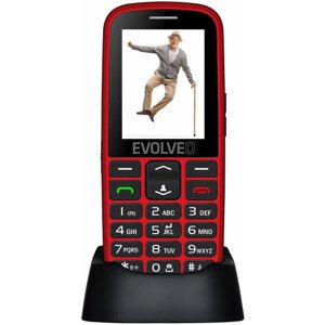 EVOLVEO EasyPhone EG s nabíjecím stojánkem červený