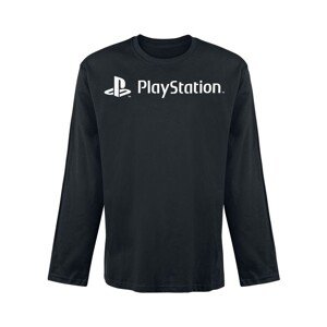 Tričko s dlouhým rukávem PlayStation Logo Long Black Unisex L