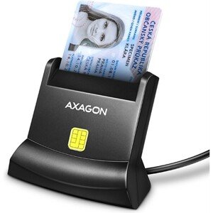 AXAGON CRE-SM4N USB-A StandReader čtečka kontaktních karet Smart card 1.3m