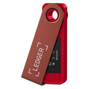 Ledger Nano S Plus Krypto peněženka rubínově červená