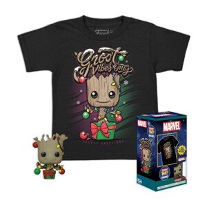 Funko Pocket POP! & Tee: Marvel: GOTG- Holiday Groot XL (dětské)