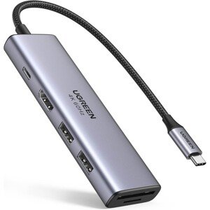 UGREEN USB-C Hub na HDMI, 2x USB 3.0 A, SD/TF a PD