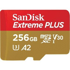 SanDisk micro SDXC karta 256GB Extreme PLUS + adaptér
