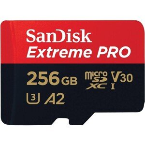 SanDisk micro SDXC karta 256GB Extreme PRO + adaptér