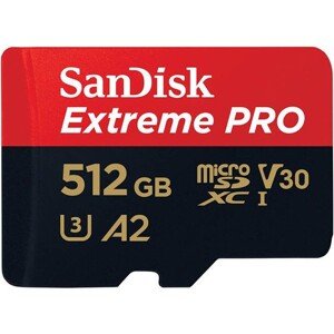 SanDisk micro SDXC karta 512GB Extreme PRO + adaptér