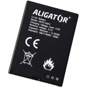 Originální baterie pro Aligator A675/A670/A620/A430/A680/VS900, 900 mAh