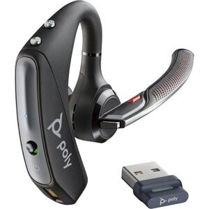 Poly Voyager 5200 bezdrátová sluchátka + BT600 adaptér, černá