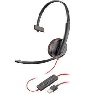 Poly Blackwire 3210 Mono USB-A sluchátka, černá