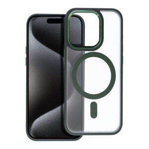 Smarty Matte Mag kryt s MagSafe iPhone 15 Pro zelený