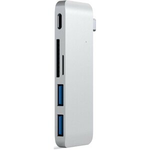 Satechi Passthrough USB hub pro MacBook 12" stříbrný