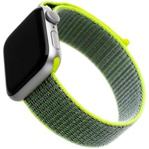 FIXED Nylon Strap nylonový pásek pro Apple Watch 42/44/45mm tmavě limetkový