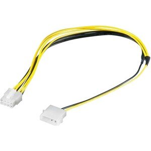 PremiumCord napájecí kabel 5.25" na EPS 8-pin pro napájecí zdroj M/M 0,28m