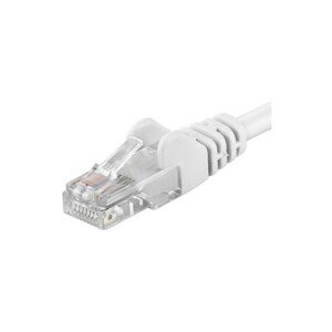PremiumCord Patch kabel UTP RJ45-RJ45 level 5e bílý 0,25m