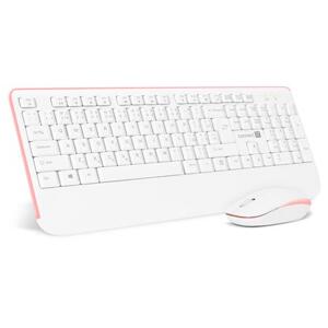 CONNECT IT Combo bezdrátová bílo-růžová klávesnice + myš, (+1x AAA +1x AA baterie zdarma), CZ + SK layout; CKM-7801-CS