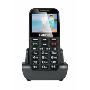 Evolveo EasyPhone XD, mobilní telefon pro seniory s nabíjecím stojánkem; EP-600-XDB