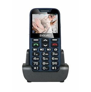 Evolveo EasyPhone XD, mobilní telefon pro seniory s nabíjecím stojánkem, modrý; EP-600-XDL