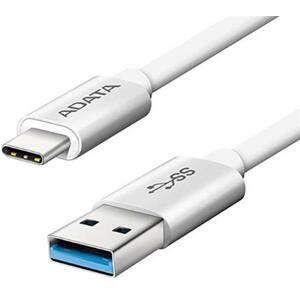 ADATA kabel USB C -> USB 3.1 A, 100cm, bílý, hliníkový; ACA3AL-100CM-CSV