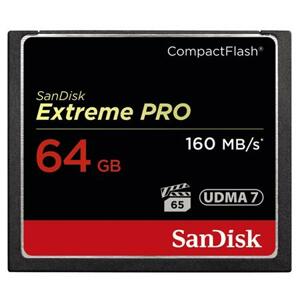 SanDisk Extreme Pro CF 64 GB 160 MB/s VPG 65, UDMA 7; SDCFXPS-064G-X46