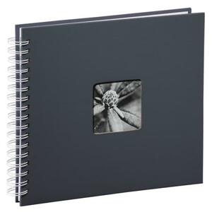 Hama album klasické spirálové FINE ART 28x24 cm, 50 stran, šedé, bílé listy; 2112