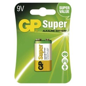 Alkalická baterie GP Super 6LF22 (9V), blistr; 1013511000