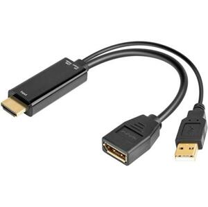 PremiumCord  adaptér HDMI to  DisplayPort  Male/Female s napájením z USB; kportad09