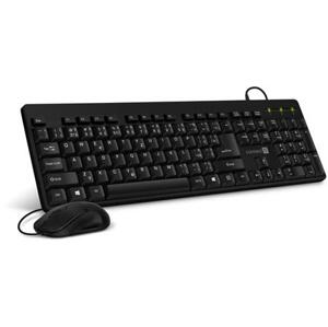 CONNECT IT Combo drátová černá klávesnice + myš, CZ + SK layout; 175481