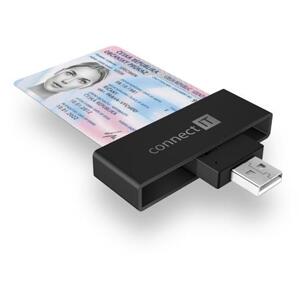 CONNECT IT USB čtečka eObčanek a čipových karet, ČERNÁ; CFF-3000-BK